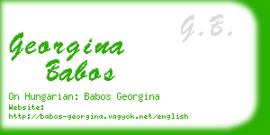 georgina babos business card